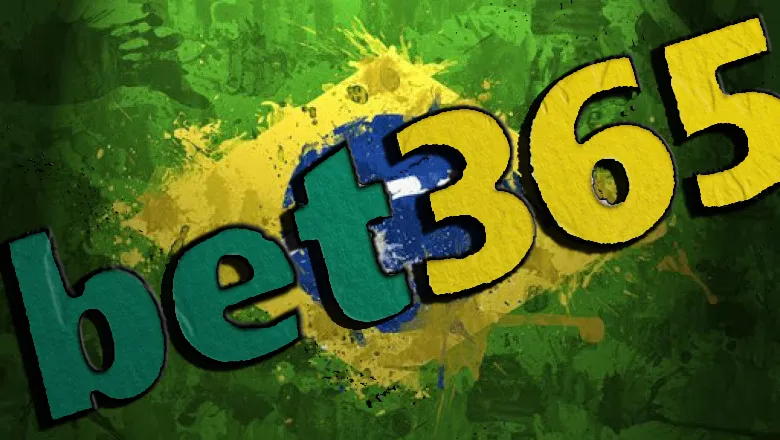 Logo of 'bet365' with green, blue, and yellow letters placed over an abstract green and yellow painted background